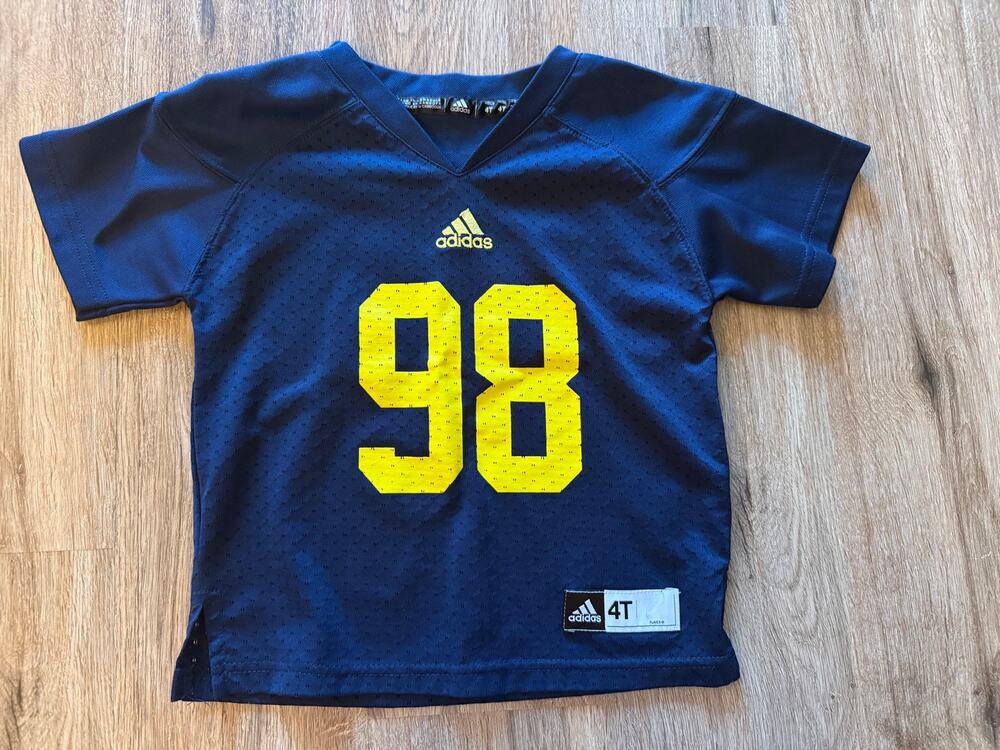 Adidas Michigan Wolverines Toddler Football Jersey Size 4T Tom Harmon